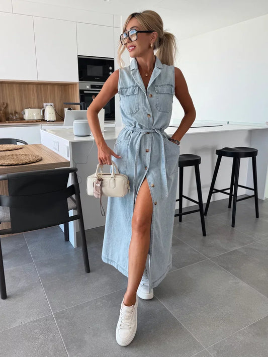 Maxi Denim Jurk